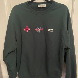 Rowing Blazers green sailing beaded crewneck sweatshirt